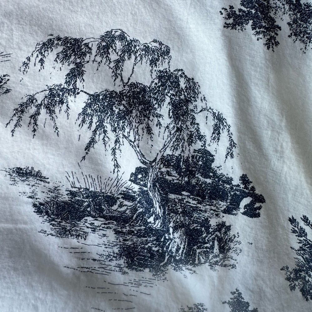 Inc white with Navy print dress size 2X - Picture 3 of 3